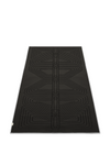 The GECKO WARRIOR – Nightfall yoga towel features a unique wet/dry grip Focus Alinement™ pattern made of tactile silicone, inspired by but not directly taken from ancient warrior cultures. It comes with a sleek black graphite base with contrasting colored stitching and is made using an eco-friendly, dye-free process.